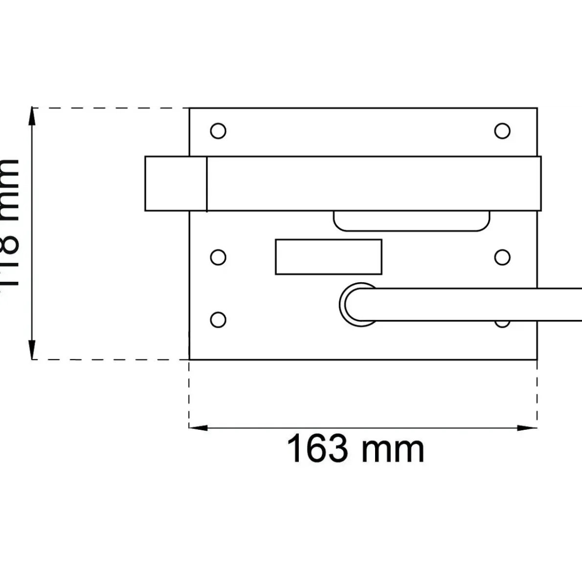 AD-LÅS 890 VÄNSTER SVART