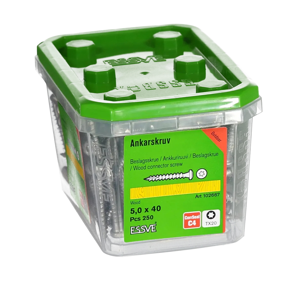 ANKARSKRUV FIBERCUT CORRSEAL TX20 5,0X40 250ST