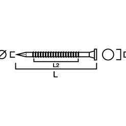 ANKARSPIK ELFÖRZINKAD KAMGÄNG FLATFÖRS HUVUD 4X40MM 250ST