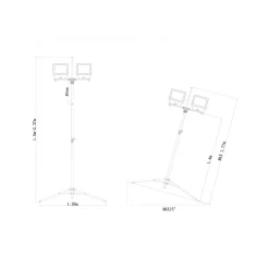 ARBETSLAMPA17000LM 2X100W
