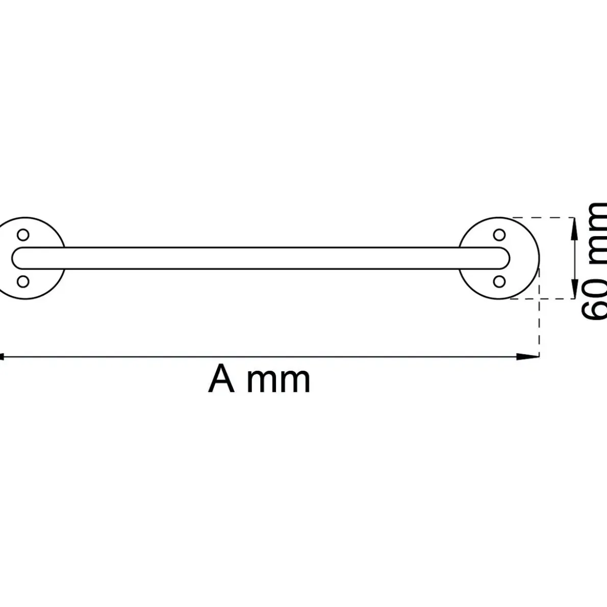 BADKARSHANDTAG 3407 VIT 300MM