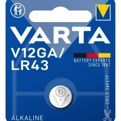 BATTERI ALKALINE V12GA/LR43