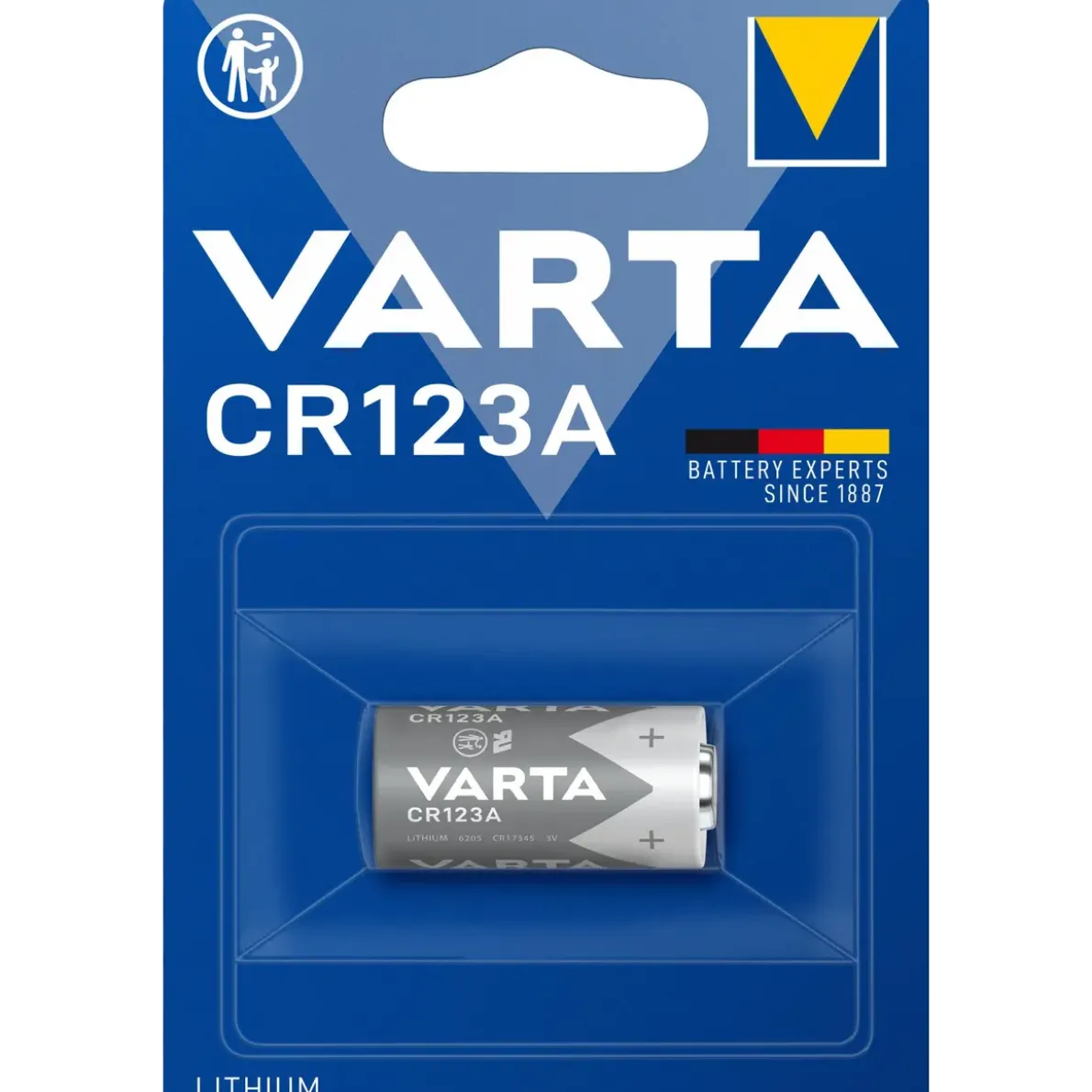 BATTERI CR123A LITIUM CYLINDER