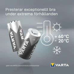 BATTERI CR123A LITIUM CYLINDER