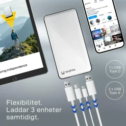 BATTERILADDARE POWERBANK PORTABEL 57975 5000MAH