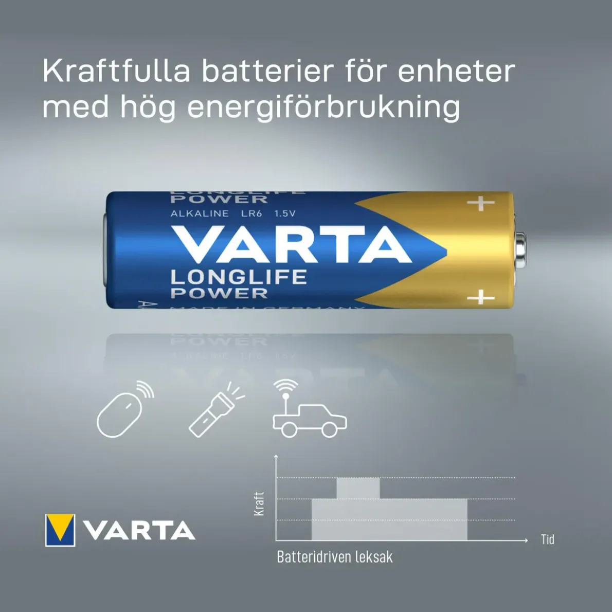 BATTERI LONGLIFE POWER AA 4ST