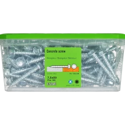 BETONGSKRUV ECS-HF HEX FLÄNS FZB 7,5(6)X50 10MM 100ST