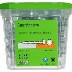 BETONGSKRUV ECS-HF HEX FLÄNS FZB 7,5(6)X40 10MM 100ST
