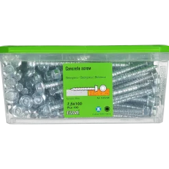 BETONGSKRUV ECS-HF HEX FLÄNS FZB 7,5(6)X100 10MM 100ST