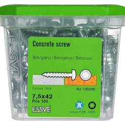 BETONGSKRUV ECS-PS KULLRIGT HUVUD TX30 FZB 7,5(6)X42 100ST