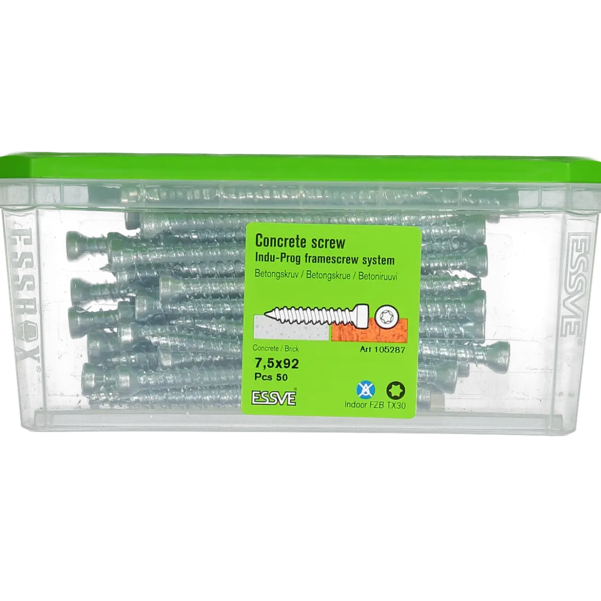 BETONGSKRUV INDU-PROG TX30 FZB 7,5X92 50ST