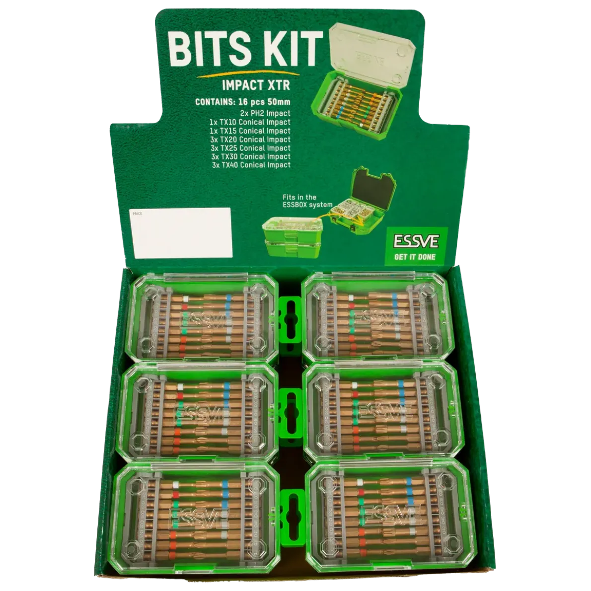 BITS KIT XTR IMPACT 16 PCS 50MM