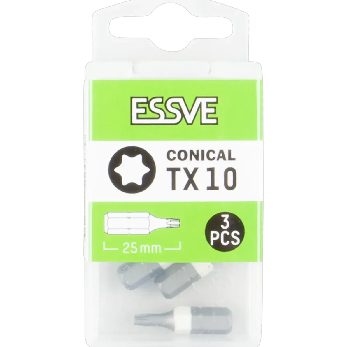 BITS TX10 KONISK 25MM 3ST