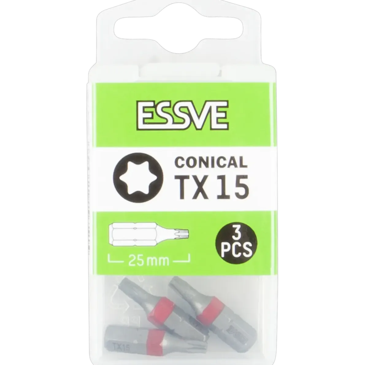 BITS TX15 KONISK 25MM 3ST