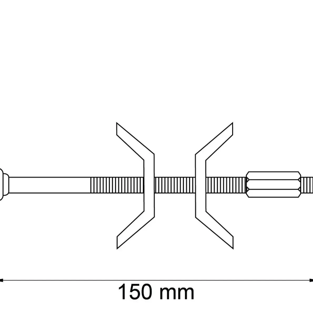 BÄNKSKIVEKOPPLING 262 M6X150MM