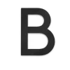 BOKSTAV HOME B SVART 142MM