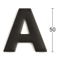 BOKSTAV SJÄLVHÄFTANDE A SVART 50MM