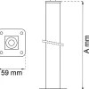 BORDSBEN 611 M NICKEL 25X25X100MM