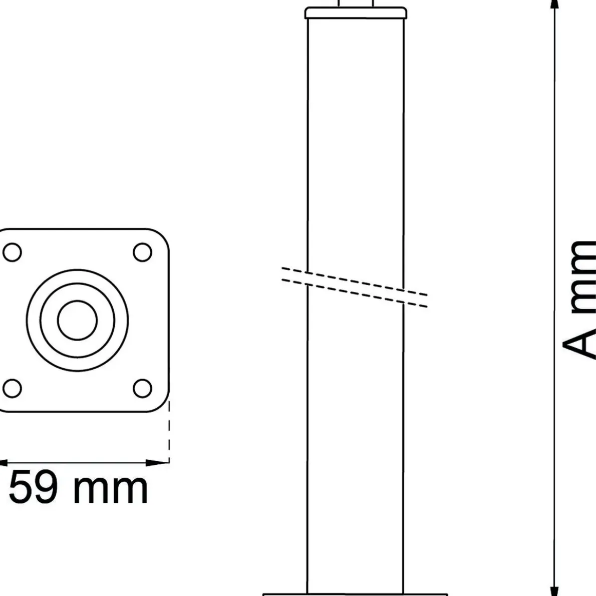 BORDSBEN 511 VIT D30X120MM