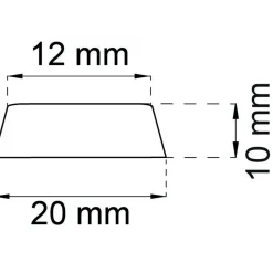 BUFFERT GRÅ SB 20X10MM