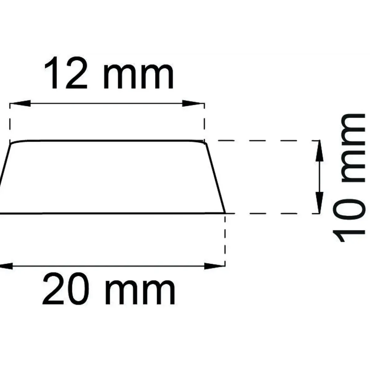 BUFFERT SVART D20X10MM 5ST