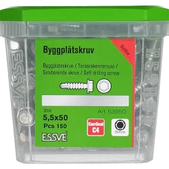 BYGGPLÅTSKRUV CORRSEAL BORRSP SEXKANTSHUVUD 5,5X50 150ST