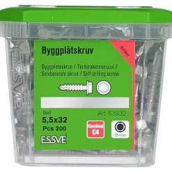 BYGGPLÅTSKRUV CORRSEAL BORRSP SEXKANTSHUVUD 5,5X32 200ST