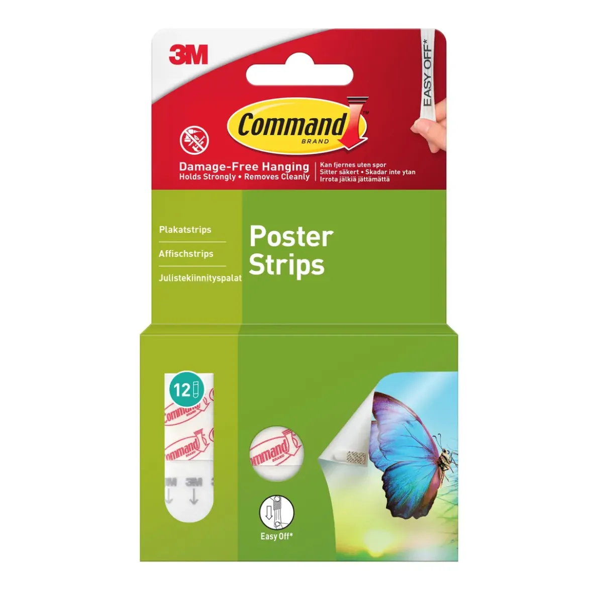 Command™ Affischstrips 17024-12-UKN, 12 Strips
