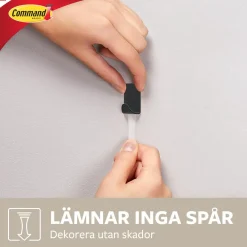 Command™ Små mattsvarta krokar, 17032MB-UKN, 4 krokar, 5 strips