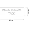 DEKAL 796 INGEN REKLAM TACK SVART SB