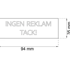 DEKAL 796 INGEN REKLAM TACK VIT SB