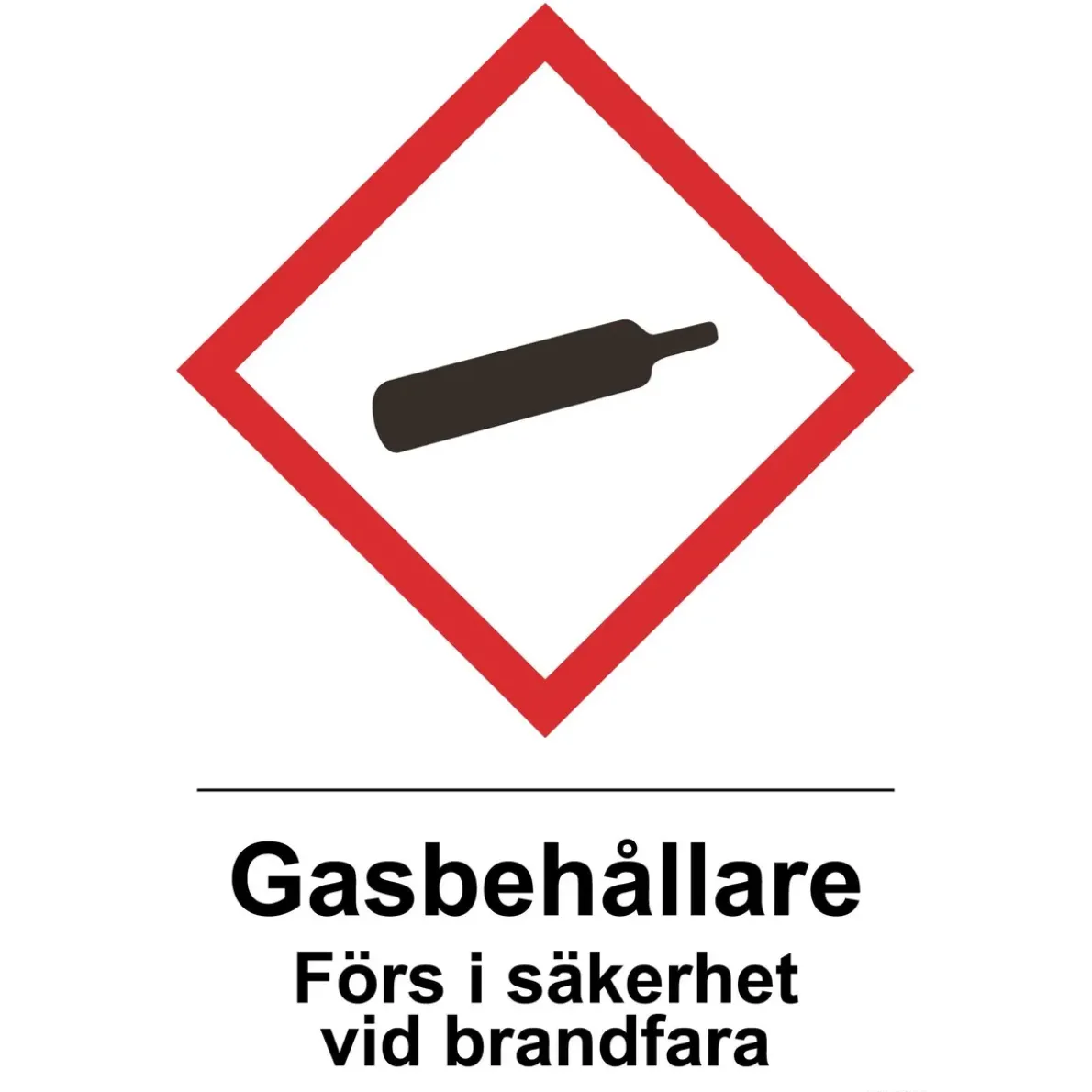 DEKAL UNIGRAPHI GASBEHÅLLAREF I SÄKERHET 105X148MM 3ST