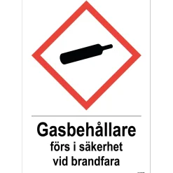 DEKAL UNIGRAPHI GASBEHÅLLAREF I SÄKERHET 148X210MM 3ST