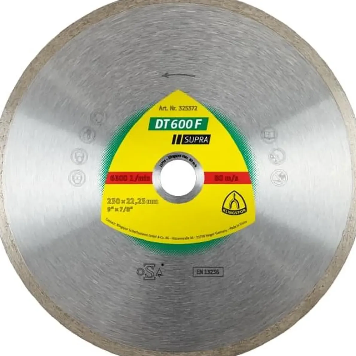 DIAMANTKAPSKIVA DT600F SUPRA SLUTEN/7 180X1,6X22,23MM