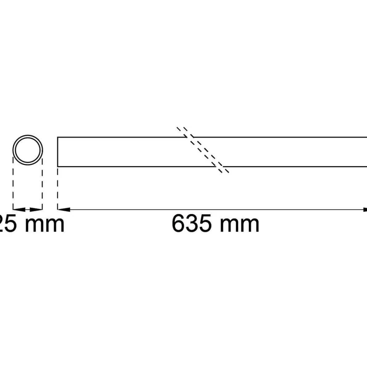 DP-RÖR 2200 KROM D25X900MM
