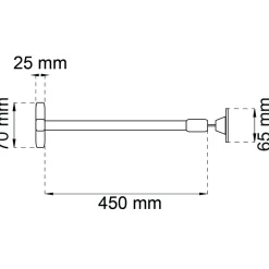 DÖRRBROMS 1630 GRÅ 450MM
