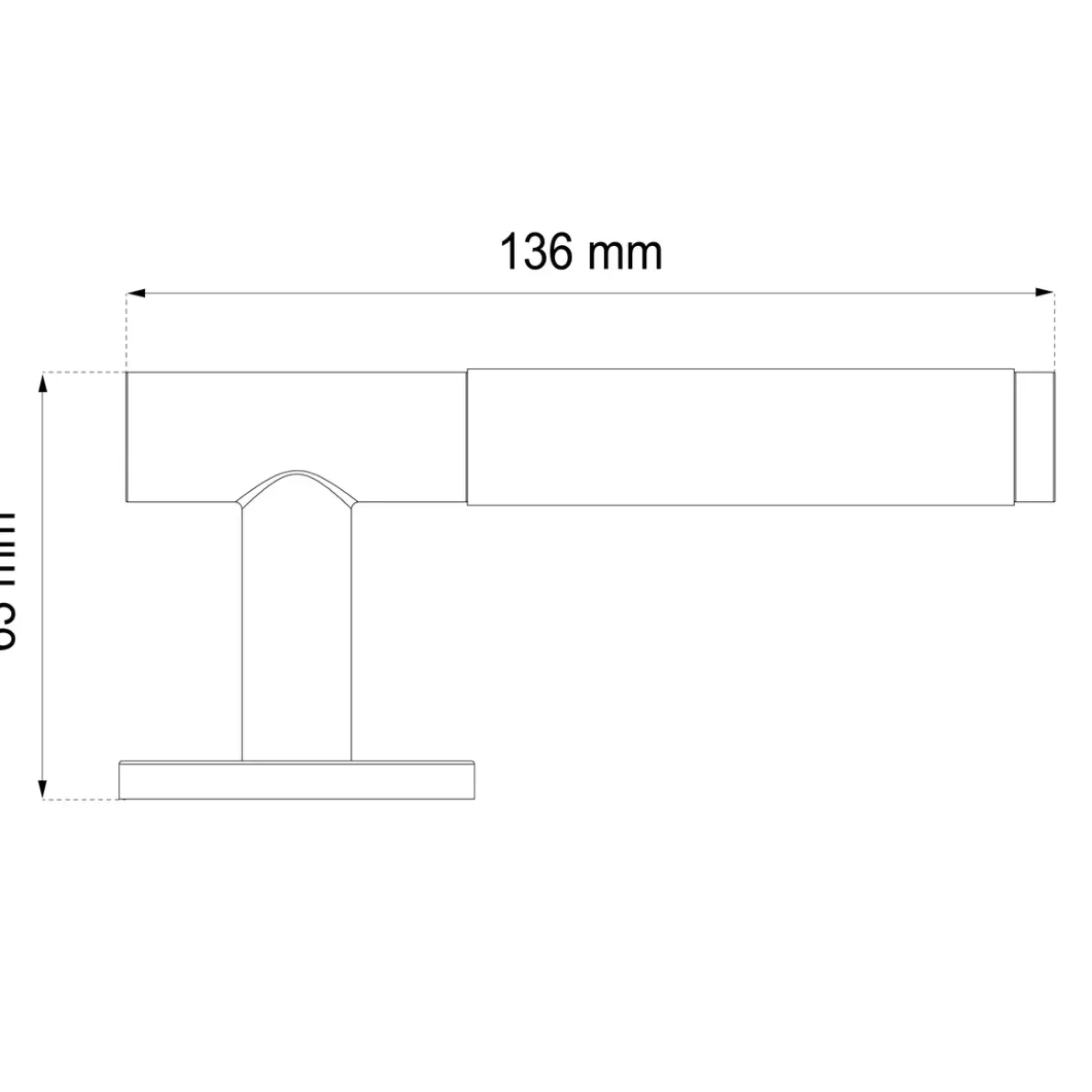 DÖRRHANDTAG PARIS RF MED NYCKELSKYLT