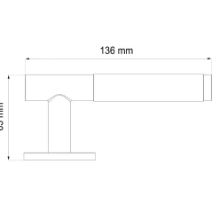 DÖRRHANDTAG PARIS SVART MED NYCKELSKYLT