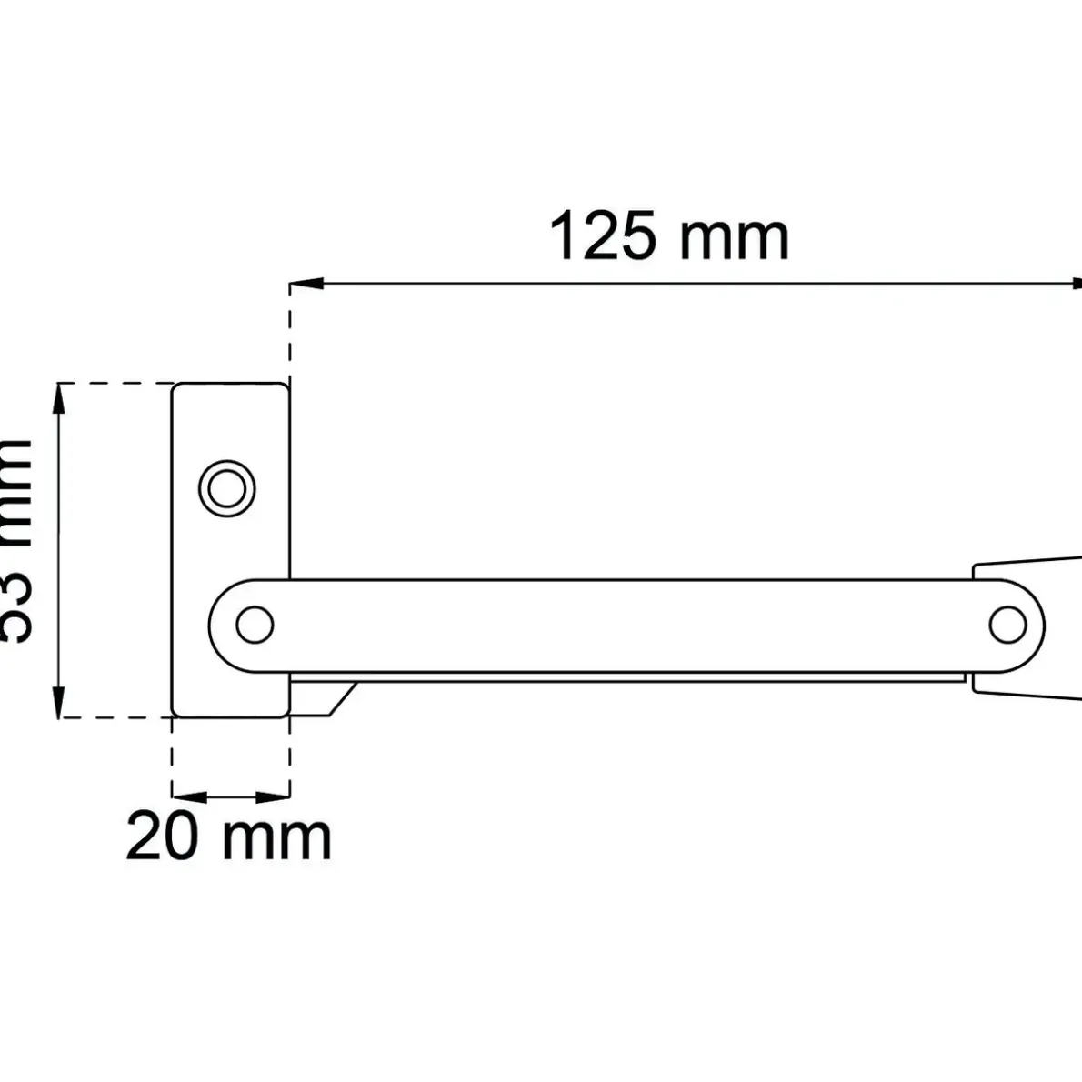 DÖRRHÅLLARE 950 NICKEL 125MM