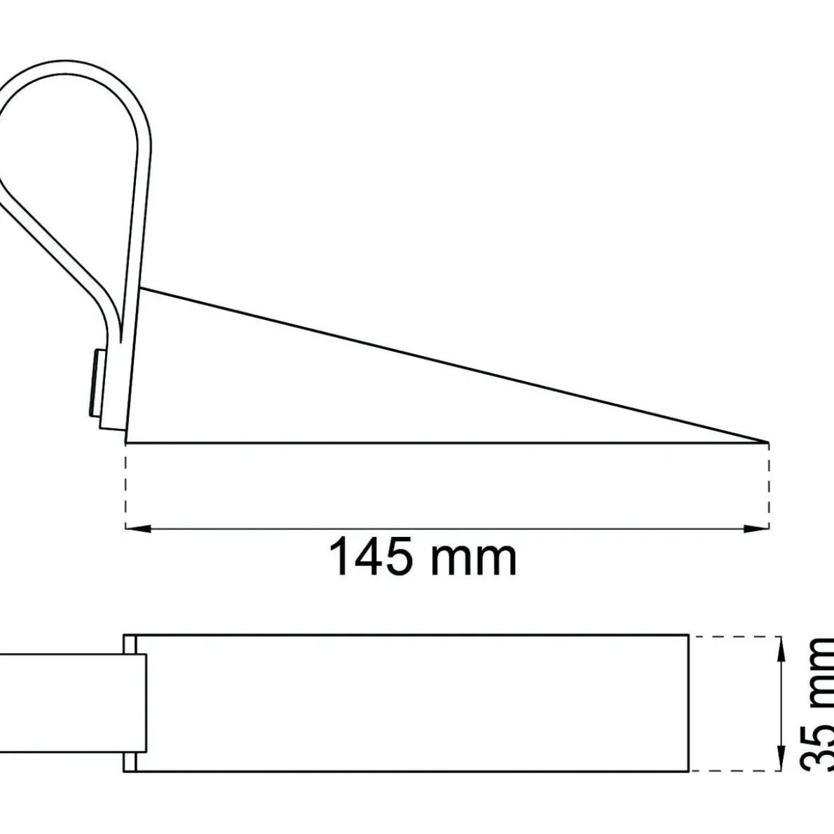 DÖRRKIL EK/BRUN LÄDER 145MM