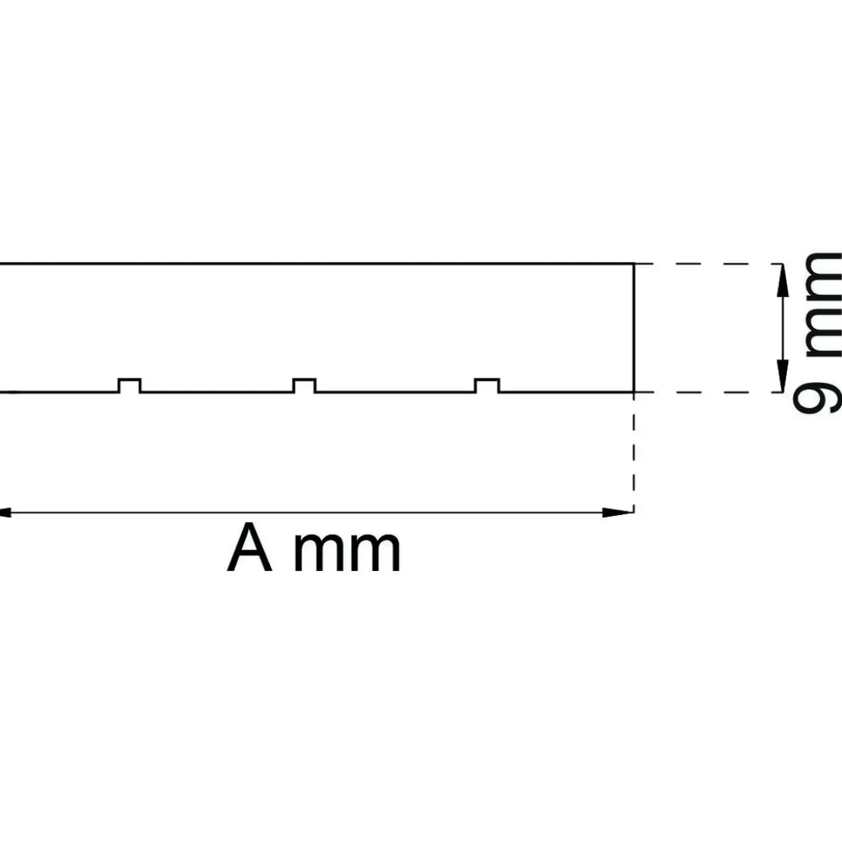 DÖRRTRÖSKEL EK 75X1000MM