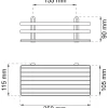 DUSCHKORG LUNARIA 1-PLAN KROM 90X250MM