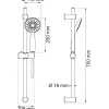 DUSCHSET DAHLIA 3-SPRAY SVART D110MM/SLANG 150-200CM