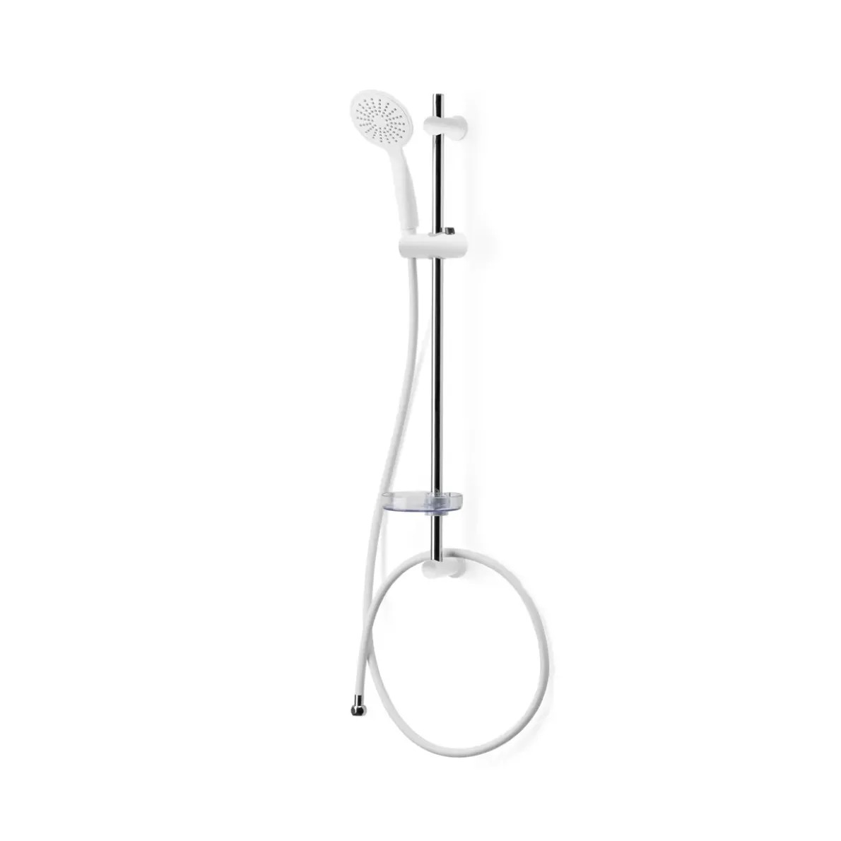 DUSCHSET DAHLIA 1-SPRAY VIT D110MM/SLANG 150CM