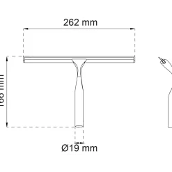 DUSCHSKRAPA OLERIA KROM 166X262MM