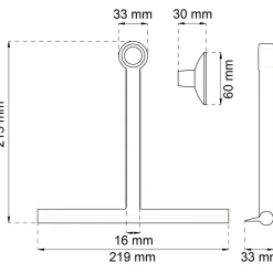 DUSCHSKRAPA ORTHILIA VIT 219X215MM