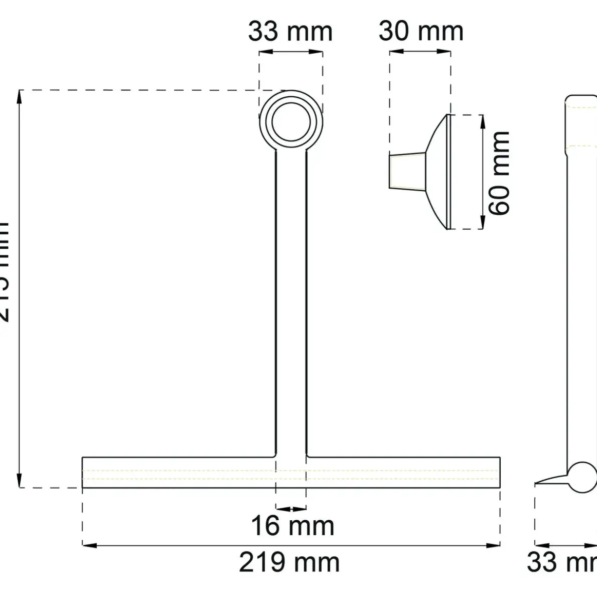 DUSCHSKRAPA ORTHILIA VIT 219X215MM