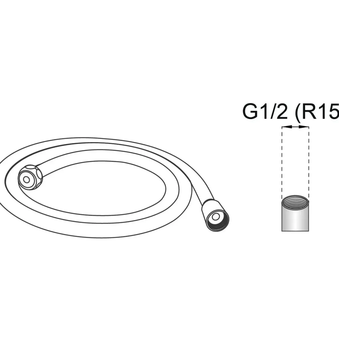 DUSCHSLANG FLEXI RF 200-270CM