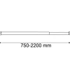 DUSCHSTÅNG VIT 75-220CM