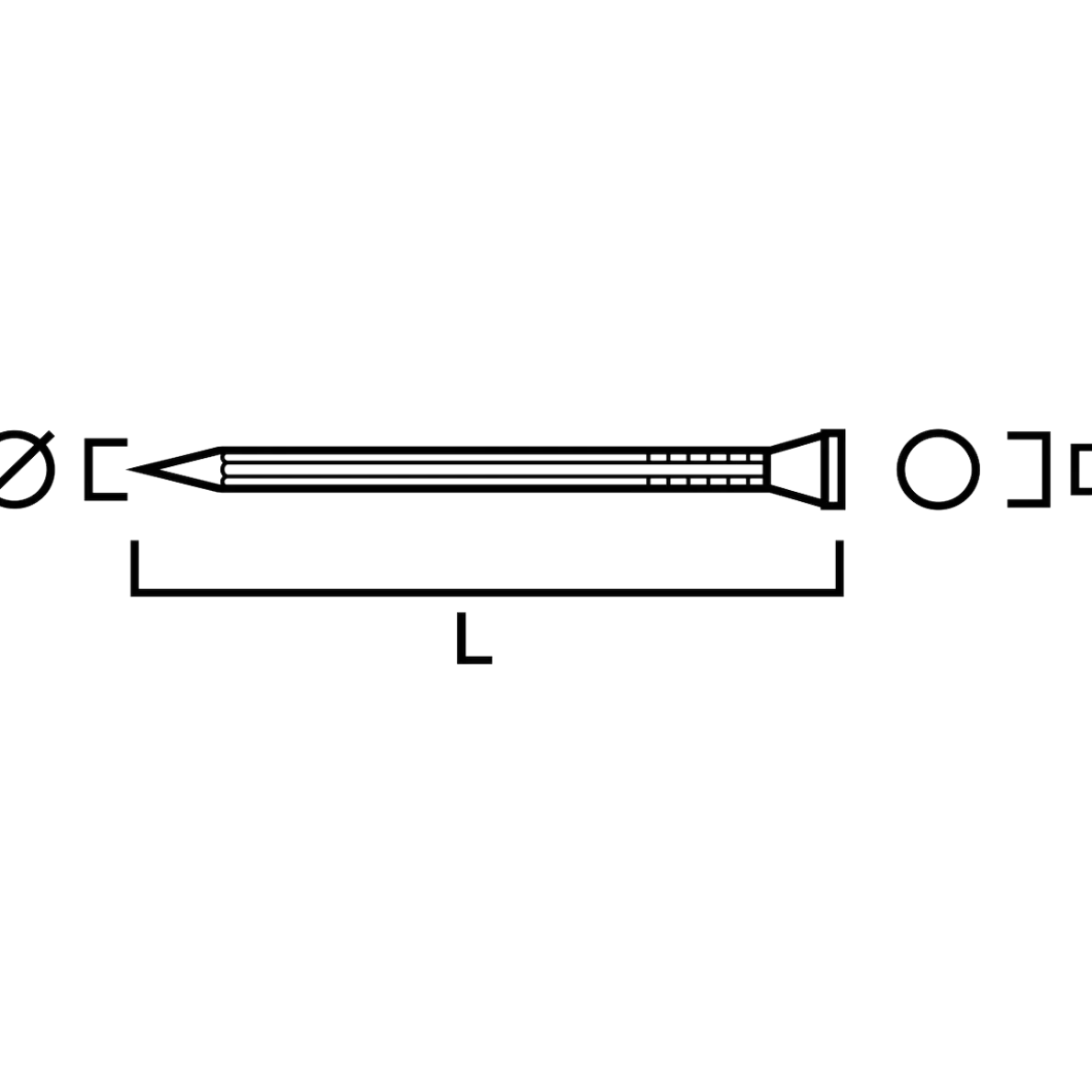 DYCKERT FZV RÄFFLAD KONISKT HUVUD PKT 2,8X75MM 250ST
